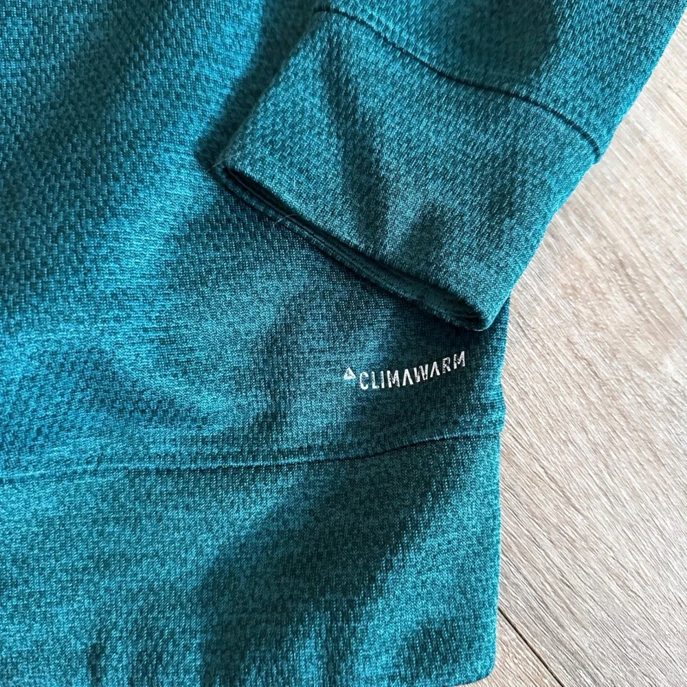 Adidas Climawarm Hoodie Mens Small Teal Heather For Creators Only Sweatshirt